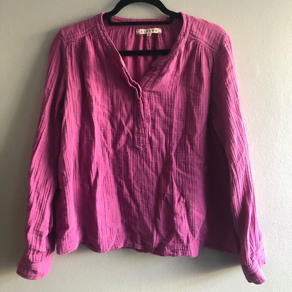 XiRENA Pink Long Sleeve Top